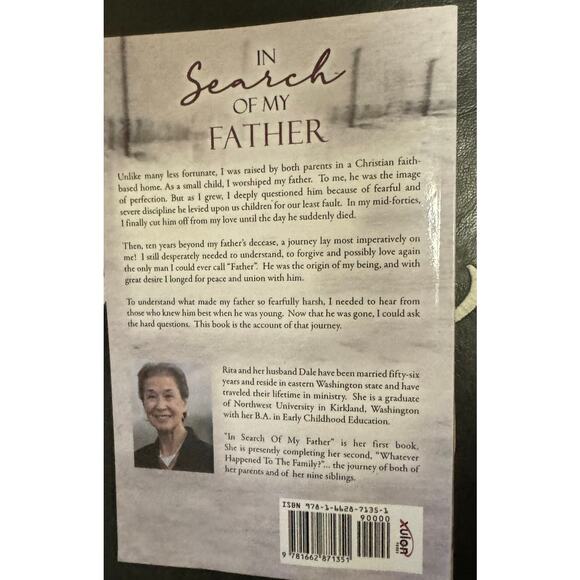 In Search of My Father: A Memoir Paperback Biography Rita Lidstrom 2023 - Picture 3 of 3